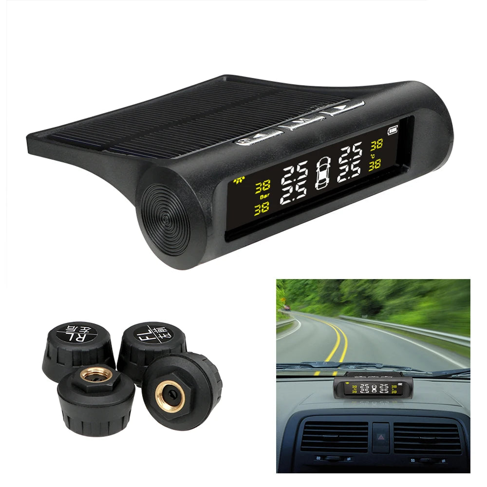Solar Powered TPMS Tire Pressure Monitoring System