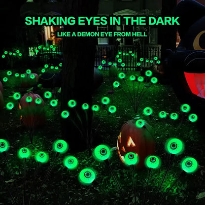 Halloween Scary Blinking Eyeball Lights Solar Powered