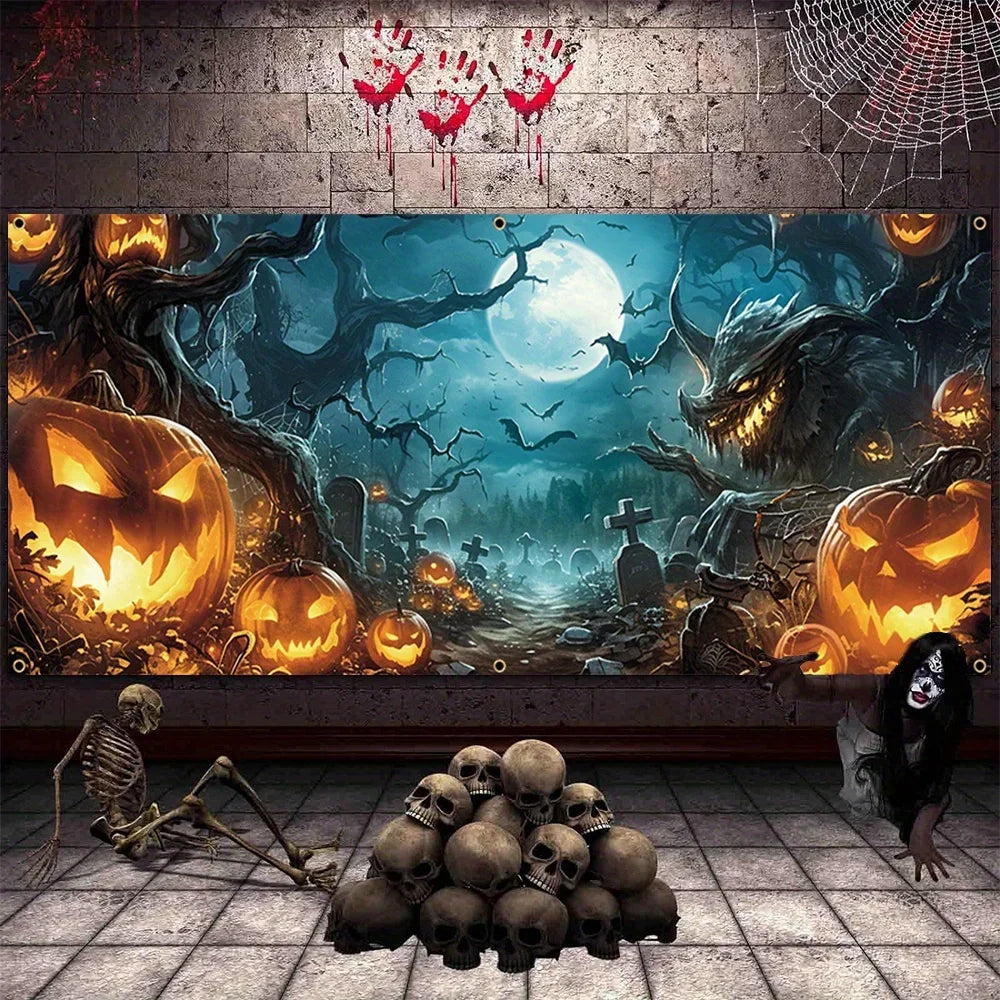 Halloween Garage Door Banner