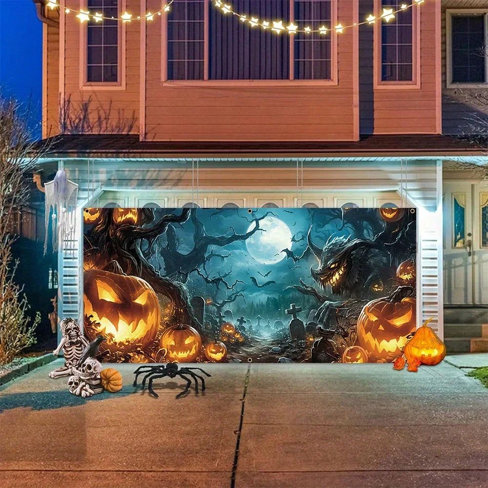 Halloween Garage Door Banner