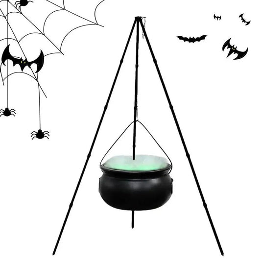 Halloween Cauldron On Tripod With Lights  3 sizes